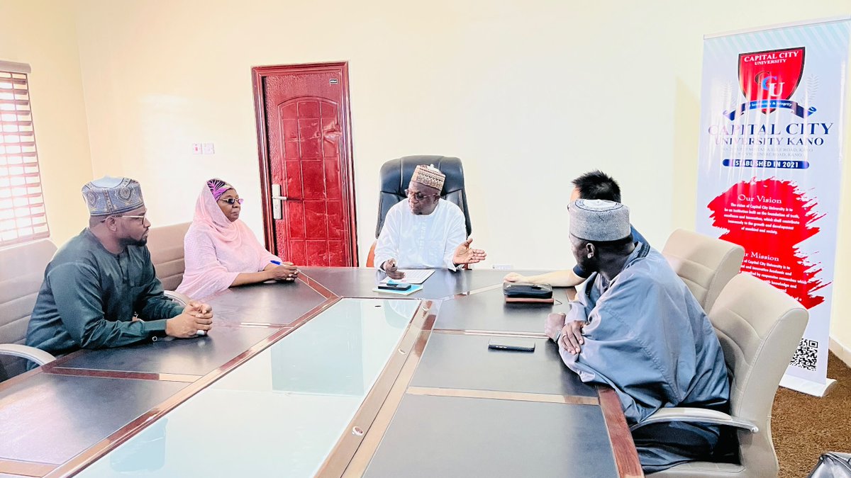 MUHDBARMA's tweet photo. Capital City University Kano Strengthens International Collaboration with King Study Company, China

Capital City University Kano (CCUK), through its Centre for Innovation and Digital Skills (CIDS), today, 6th July 2026, formally signed a Memorandum of Understanding (MoU) with King Study Company, China, reaffirming the University's commitment to expanding international partnerships and promoting academic excellence, innovation, and global engagement.

The MoU signing ceremony was chaired by the Director of Academic Planning and Director, Centre for Innovation and Digital Skills (CIDS), Prof. Muhammad Lawan Kaurangini, who led the University's delegation in receiving the leadership of King Study Company, China.

Also in attendance were the University Registrar, Hajiya Rakiya Bello Dandago, the University Bursar, Lawan Sule, alongside principal officers and members of the University community, reflecting the institution's collective commitment to advancing strategic international collaborations.

The partnership is expected to facilitate academic and research collaboration, digital innovation, capacity building, student and staff development, as well as other mutually beneficial initiatives that will enhance the University's global outlook and strengthen its contribution to higher education.

The University's leadership reaffirmed its dedication to fostering meaningful international partnerships that create transformative opportunities for students, staff, and the wider community.

This collaboration marks another important milestone in Capital City University Kano's journey towards becoming a globally connected institution, committed to producing graduates equipped with the knowledge, skills, and international exposure needed to thrive in an increasingly interconnected world.

IPA Unit
For:
Registrar
@Ojukwu_Bianca
@NigeriaMFA
@AbbaM_Abiyos @abdullahayofel @AdaAnambra2023 @AishaYesufu @ArewaTwiter @ARISEtv @BashirAhmaad   @bukolasaraki @Cool_Ustaz @DigiSummit25_ @DianeRusset @Dr_Xee @DrTunjiAlausa @Ekiti_Princess1  @Faridatu001 @HauwaLau @officialABAT @PBATMediaCentre @barauijibrin @MYPD2020 @_dinomelaye @ShehuSani @NGRSenate @SPNigeria @NigeriaStories @Sen_AbdulNingi @KanoChronicle @HQNigerianArmy @NGRPresident @TinubuMediaS  @MinOfInteriorNG @CustomsNG @PoliceNG

@DailyPostNGR @NGRPresident @NigeriaStories @asovilladigital @NigeriaGov @GuardianNigeria @HQNigerianArmy @DHQNigeria
@SonOfTheSoil66 @KanoChronicle @OfficialNUC