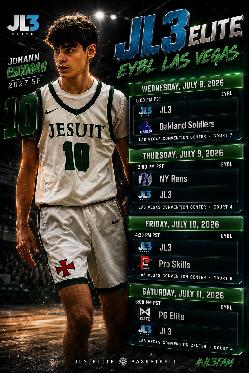 b_jesuit's tweet photo. Check out @johannescobar27 &amp; his @JL3Elite 17u group in Vegas! Johann is a high academic student athlete who makes his team better. #recruitSJ https://t.co/dZyAwIZXx0