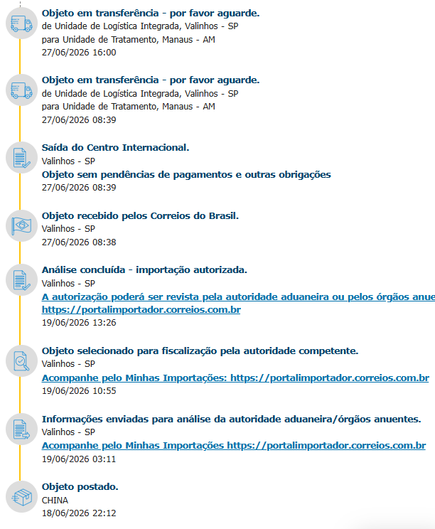 dimhr12's tweet photo. @correiosBR Conseguiram mandar um dos pacotes pra APARECIDA DE GOIANIA-GO. Na hora de corrigir o problema conseguiram ERRAR A ROTA DURANTE A CORREÇÃO DE ROTA!

E o outro foi enviado para MANAUS-AM! Ainda nem chegou lá pra perceberem o engano!

Raiva dessa empresa PODRE! 🤬 @correiosBR [2/2] https://t.co/kYzSFdJv06