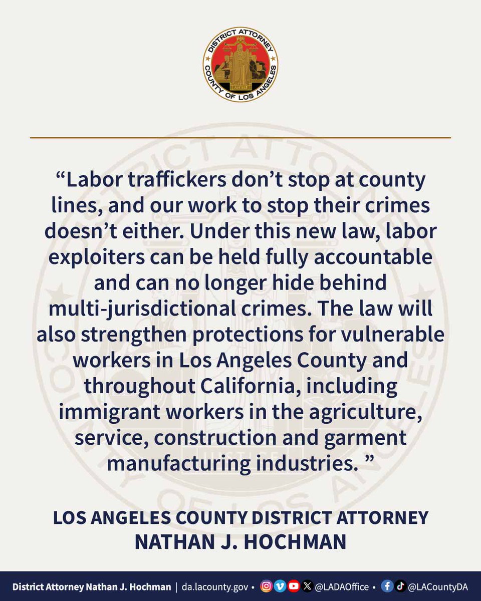 Los Angeles County District Attorney’s Office tweet media