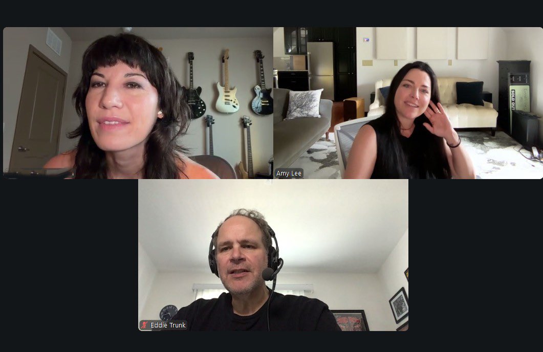 EddieTrunk's tweet photo. Thanks to @AmyLeeEV and Emma of @evanescence for joining me today on @TrunkNationSXM . Now on the @SIRIUSXM app if you missed it https://t.co/amWosPCvUu