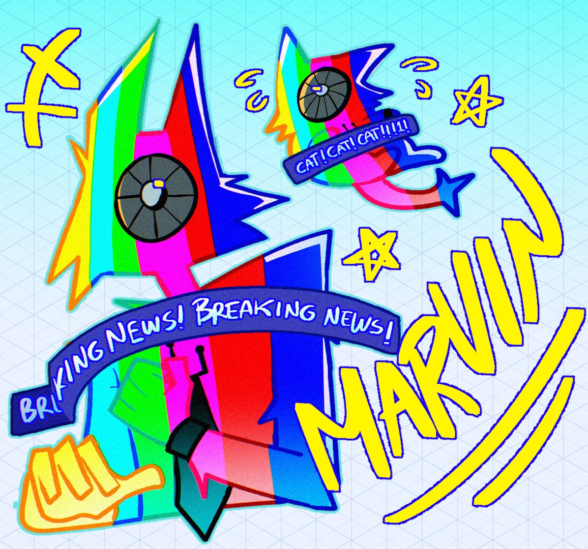 Nullwar3's tweet photo. Attack on @ant_arcade 

MARVIN!!

#artfight #artfight2026 #teamcomedy https://t.co/T2pB2blPuU