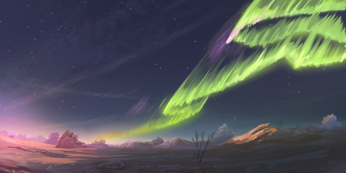 linkedwinters_'s tweet photo. I wanted to try and paint the aurora https://t.co/rHHemCWabs