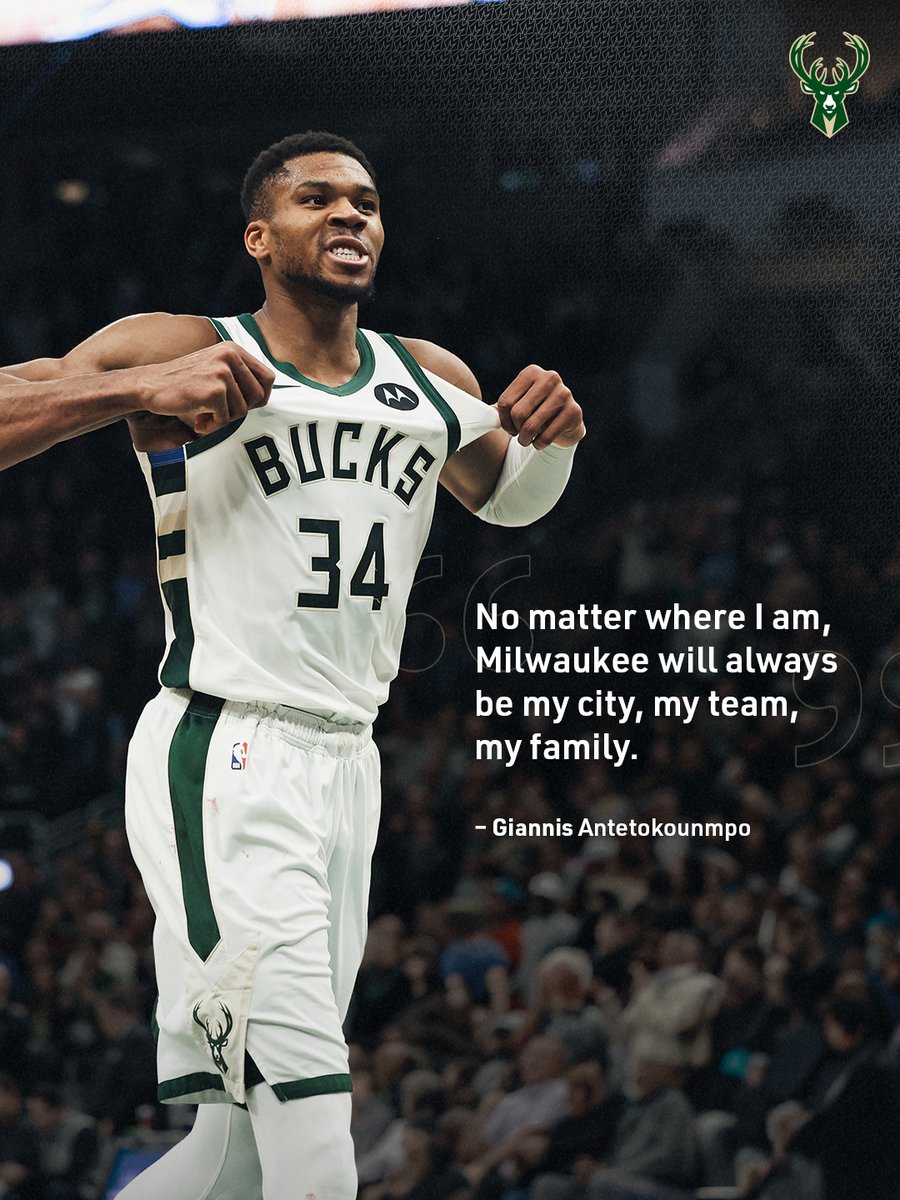 Bucks's tweet photo. Milwaukee will always be home. https://t.co/Dy4RdTF3Sl