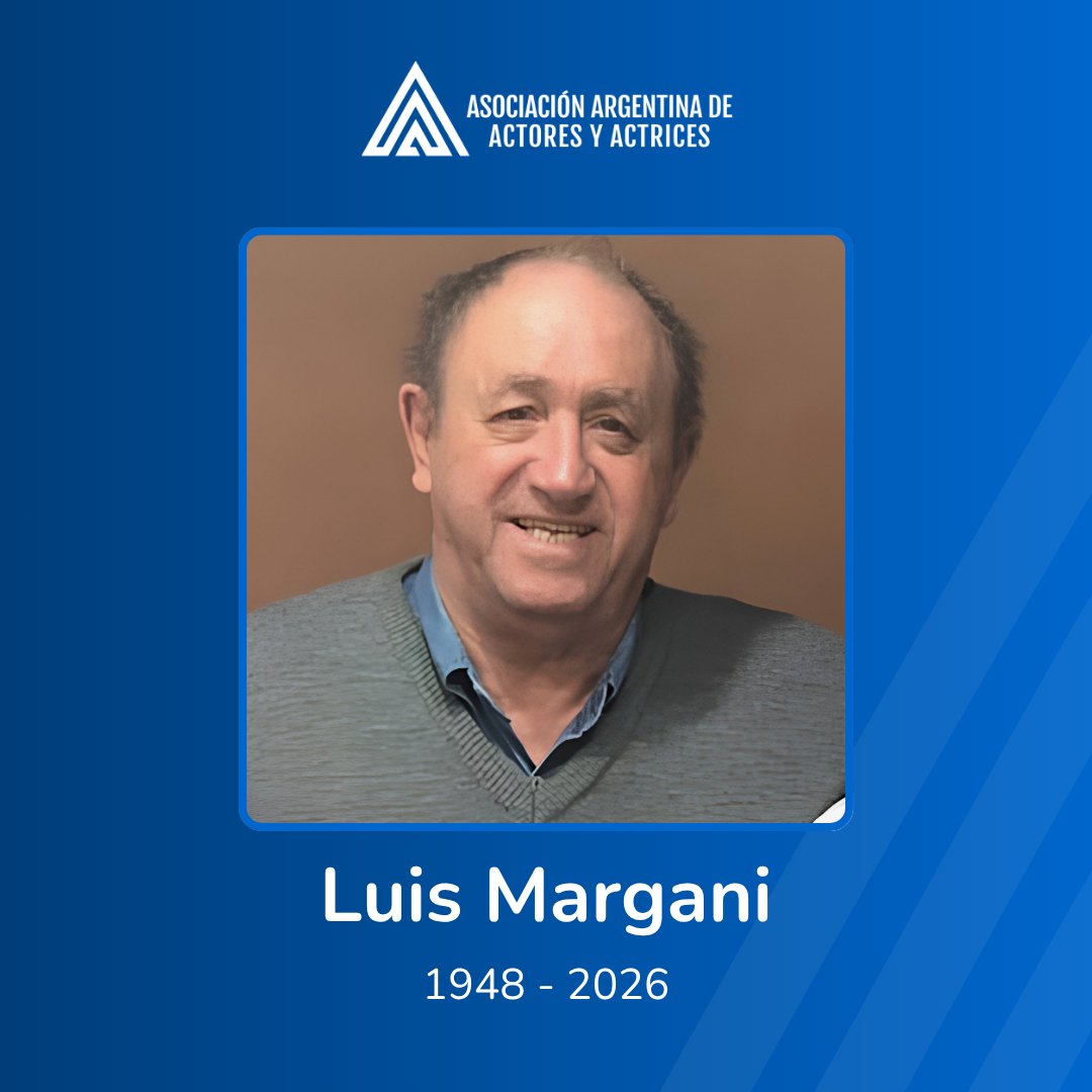 actoresprensa's tweet photo. Falleció el actor Luis Margani. A lo largo de su carrera construyó personajes de gran humanidad y autenticidad en cine, teatro, TV y plataformas. Acompañamos a sus familiares, amistades y seres queridos en este doloroso momento.
https://t.co/OTquAlWThy https://t.co/0a55pZ9li1
