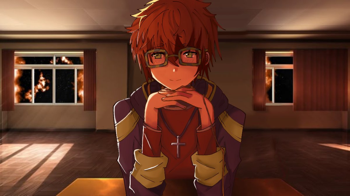 hat1_h1s's tweet photo. Saeyoung as Monika!! >_<
#mysticmessenger #ドキドキ文芸部 #DDLC https://t.co/fcvfT38FuP