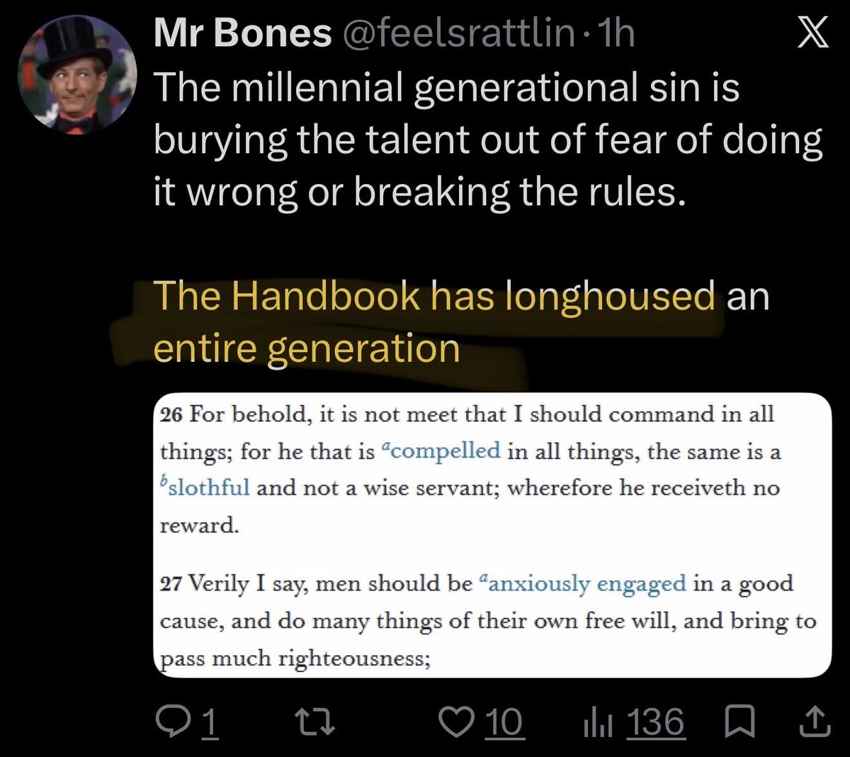 TooManyLogans's tweet photo. This an extremely subtle subversive account. 

Watch him serve up only a slightly edgy take to get you hooked and then he thrusts in the knife in at the next moment. This account is not your friend. https://t.co/wnnsxLDBst
