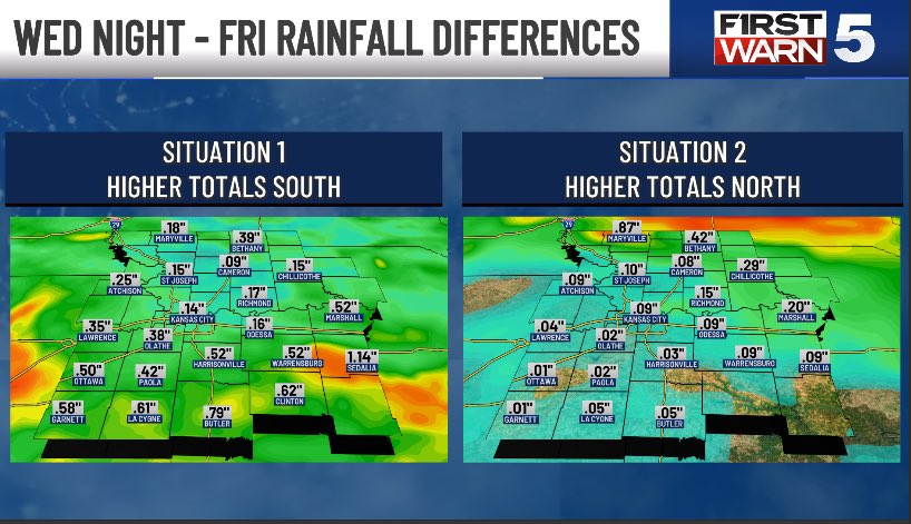 cory_kowitz's tweet photo. We’re tracking the chance for multiple rounds of rain & storms later this week. 

This more active stretch starts Wednesday night & last through Friday, although more isolated storms can’t be ruled out on match day Saturday. There will be a lot of dry hours mixed into this stretch. 

The flood & severe threat doesn’t look very impactful as of now. 

#forecast #rain #storms