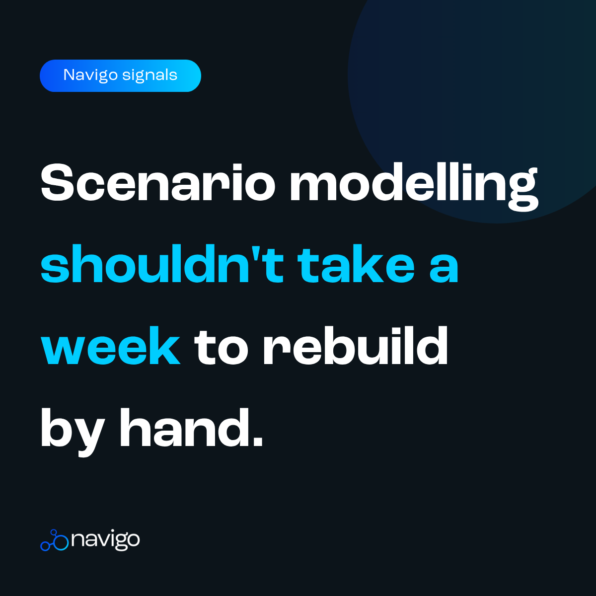 NavigoHR's tweet photo. Most restructure scenarios still get built by hand in PowerPoint, one export and one rebuild at a time. If a leader changes their mind mid-meeting, can you remodel on the spot? That's the real test. #WorkforcePlanning #HRTech https://t.co/lKYrazQZSB