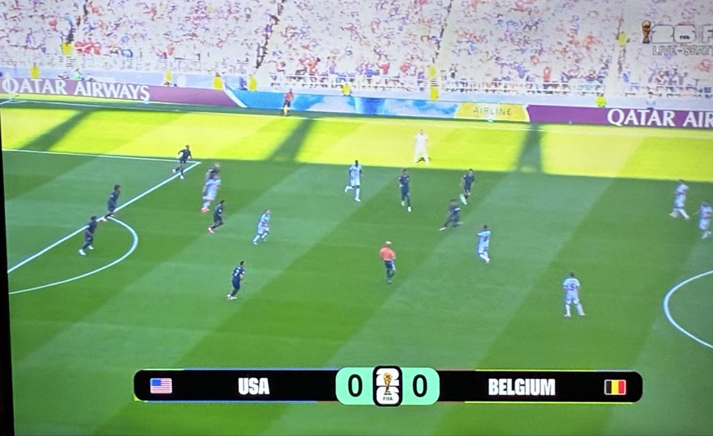 megadabest's tweet photo. FIFA WORLD CUP RIGHT NOW 
USA vs BELGIUM⚽️. https://t.co/xIqY5azka5