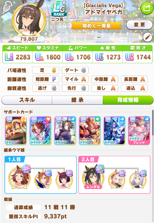 umamusume_note's tweet photo. 📢昨日のLG2に続き…🌸 #ウマ娘

スピ3編成のnote📒執筆用に
育成していたところ…🔥

🎉なんと LG6 が完成しました😭✨

✅実際の育成の流れ📷も
スピ3育成note📒にて掲載予定です✍

引用元リプ欄👇note📒が
基礎部分になりますので、先にご覧ください😊

ご興味あるFF外の方も、ぜひフォローして
ポストをお待ちいただけたら嬉しいです🙇