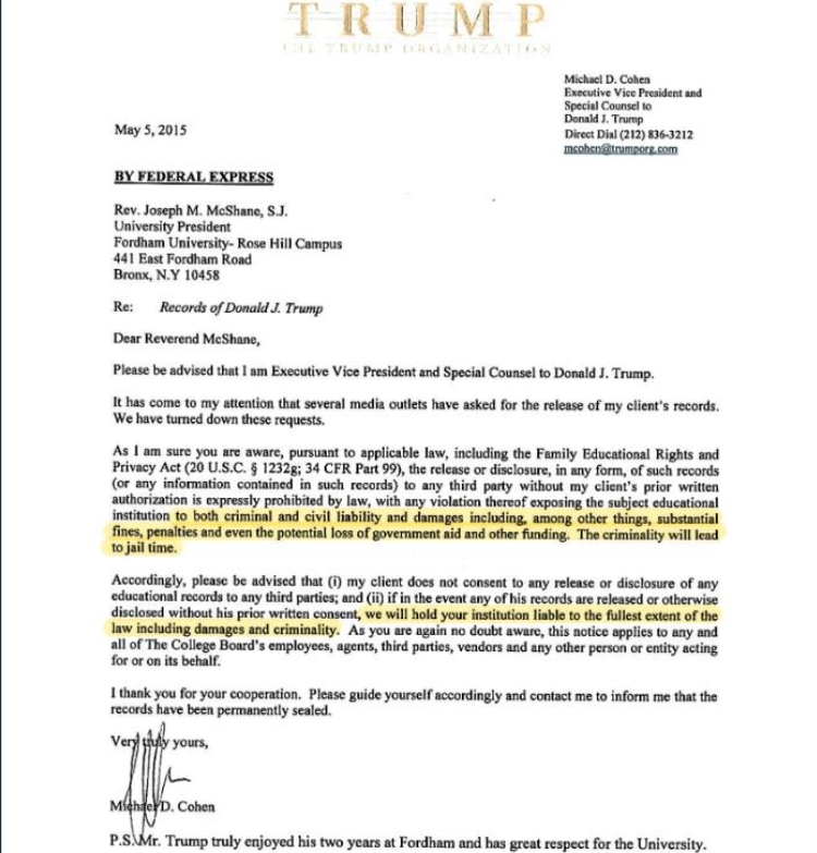 CUPCAKEWILLIAM6's tweet photo. @MaryLTrump Indeed.
Cohen was surely involved in :
1) death threats to Jane Doe re 2016 legal suit against Orange Pedo Mob Don and Epstein.
2) covering up the Trump-Bechar abortion case
+
3) he threaten Fordham U if they dared to release Trump's University records.
https://t.co/LOuGzOCKt4 https://t.co/T6St84Ah7S
