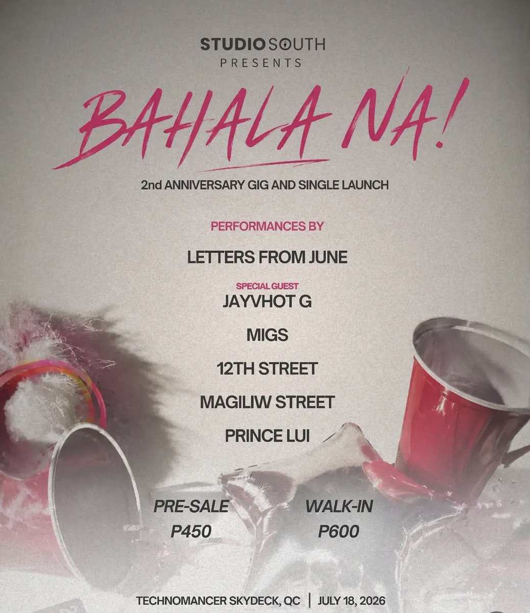 MaxieBabies's tweet photo. 💙 BAHALA NA! 2nd Anniversary Gig and Single Launch
🗓️ July 18, 2026
📍 Technomancer Skydeck, QC
🎟️ https://t.co/fMABRWa4uv https://t.co/Mt8NW0gqQo