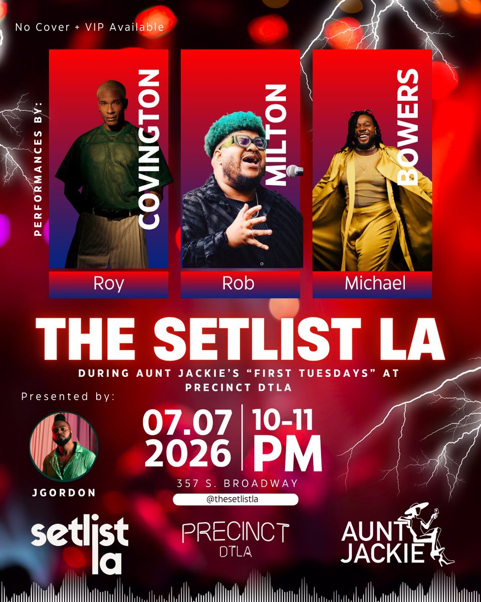 roycovington_'s tweet photo. Hey…. So if you’re in LA and you can give me 15 minutes (plus travel, no shade) of your time tomorrow night, please come to Precinct &amp; watch me perform at 10pm.

I’d you have an hour, that’s even better because my friends are performing too!! 
Girl, it’s free. https://t.co/3rh0isCJCw