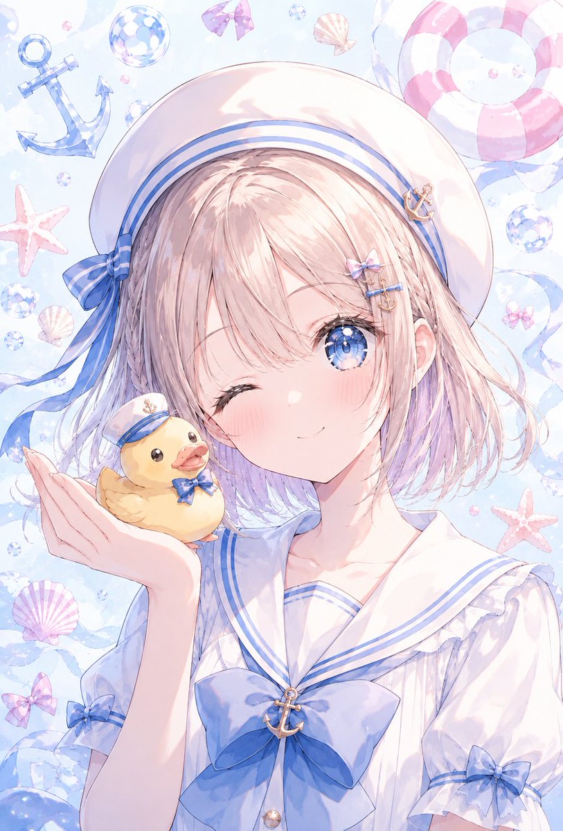 qccl0's tweet photo. ⚓🐚おはようございます☺️

＃ＡＩイラスト
＃創作
＃ＡＩイラスト好きさんと繋がりたい https://t.co/h12geHCMQw