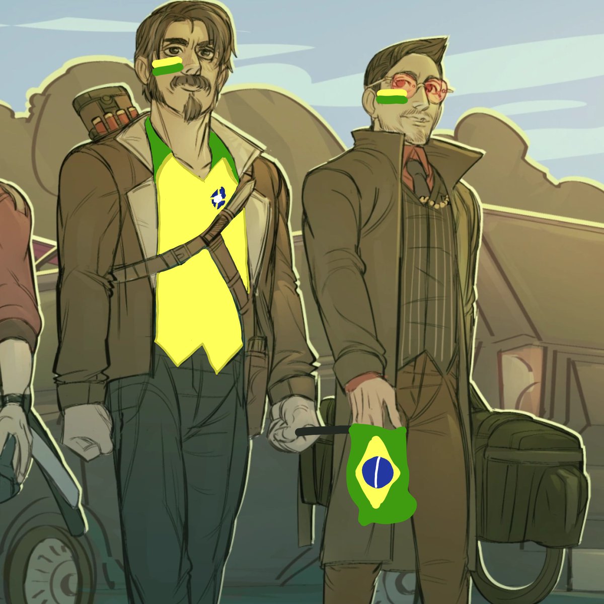 acervoverinaldo's tweet photo. Sr Veríssimo e Arnaldo Fritz sobre o sonho do hexa ser adiado mais uma vez. 🇧🇷⚽

"Vai tomar no cu" diz o casal. https://t.co/q4d87MQMuZ