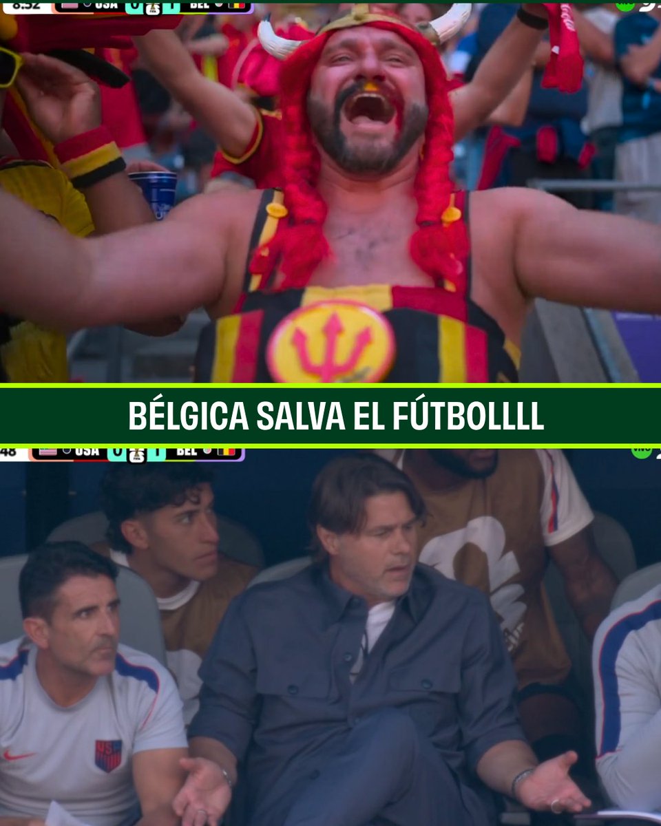 minuto90chile's tweet photo. GOL TEMPRANERO PARA LOS EUROPEOS

Bélgica se impone momentáneamente a los locales y los está eliminando de su propio mundial.

Pochettino tendrá que mover el esquema. ¿Aparecerá Balogun? https://t.co/v3QOdVX3Kd