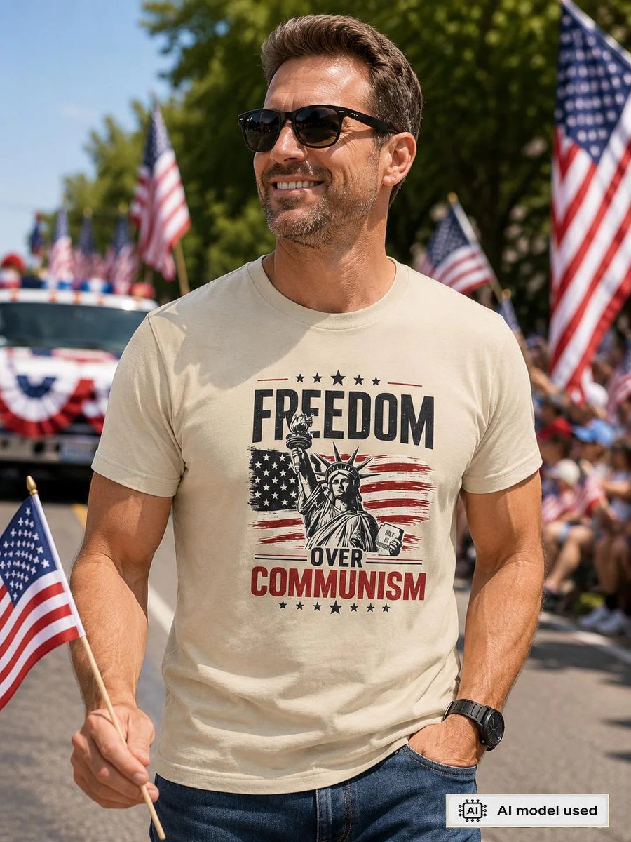 max_associates's tweet photo. Freedom Over Communism Cotton T-Shirt | Statue of Liberty by MaxAssociates $23.99-$29.99
20% off orders over $20 and free shipping in the USA!
#Freedom #MAGA #America #USA
 https://t.co/nHUqpnjE9f via @Etsy https://t.co/y0APD5IlJy