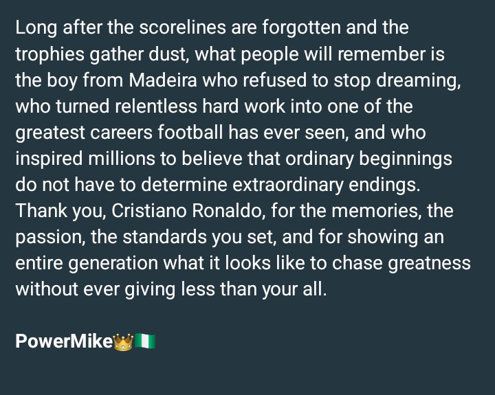 utahmichael10's tweet photo. Dear @Cristiano , 
🥺

PowerMike👑🇳🇬 https://t.co/sZCfwnwQx5