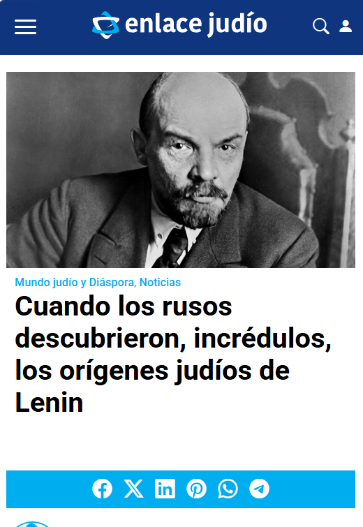 nshispanos's tweet photo. Discurso del judío Vladimir Lenin donde habla en contra del antisemitismo. 

Luego te quieren vender que la URSS era antisemita y chorradas por el estilo para que no sepas que fueron los grandes capitalistas judíos quienes financiaron a los judíos bolcheviques y que estos últimos cometieron uno de los mayores genocidios de cristianos en la historia.