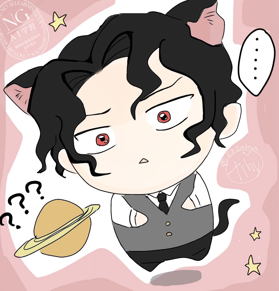 63sama_'s tweet photo. 再掲　落書き🪐🐱むざん様 https://t.co/CNSEEOmi5K
