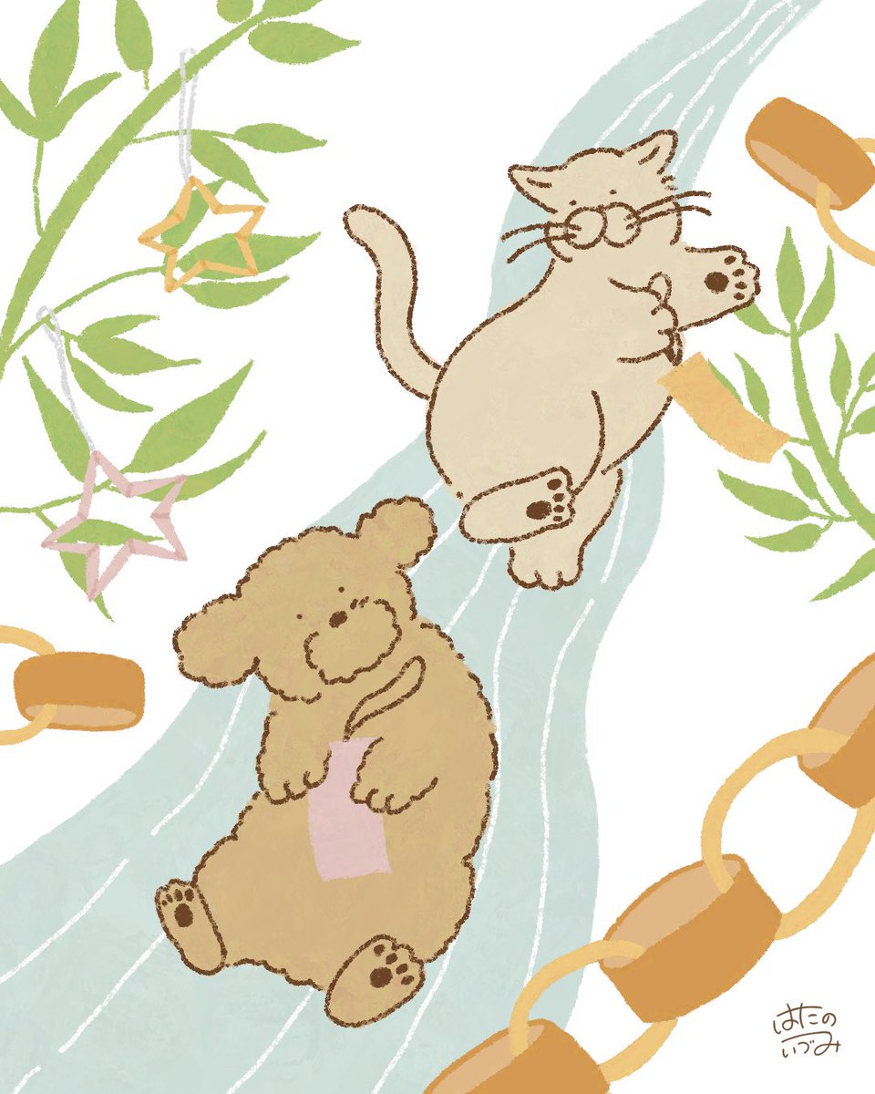 htn123_pt's tweet photo. 今日は #七夕
何をお願いしようかな🎋
#ゆるいイラスト #犬猫のいる暮らし https://t.co/sO68nnsD1p