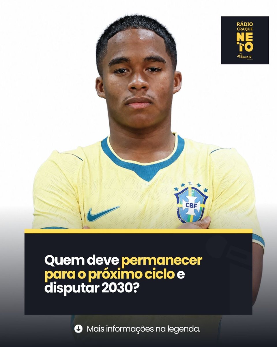 radiocraqueneto's tweet photo. QUEREMOS SABER! É HORA DA RENOVAÇÃO?
Quais jogadores devem permanecer na Seleção Brasileira para o ciclo rumo à Copa do Mundo de 2030?
E quem, na sua opinião, não deveria mais vestir a camisa amarelinha?
📸: Brasil
#radiocraqueneto #brasil #copadomundo #copadomundo2030 https://t.co/PjVjOnytXE