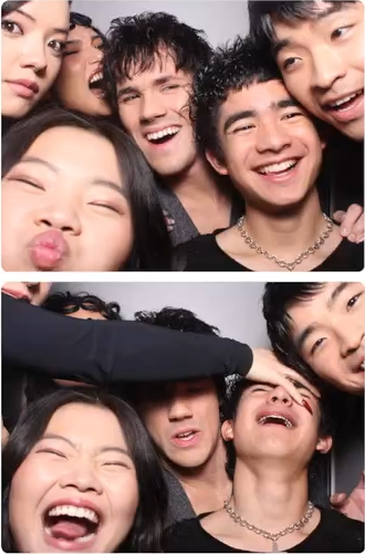 jiwecad756's tweet photo. Photo booth pictures of Netflix's Avatar: The Last Airbender Season 2 cast

1. Photos shown in video from Netflix's Instagram
- Elizabeth Yu, Kiawentiio, Miyako, Ian Ousley, Gordon Cormier, and Dallas Liu https://t.co/4noQGQbGKd