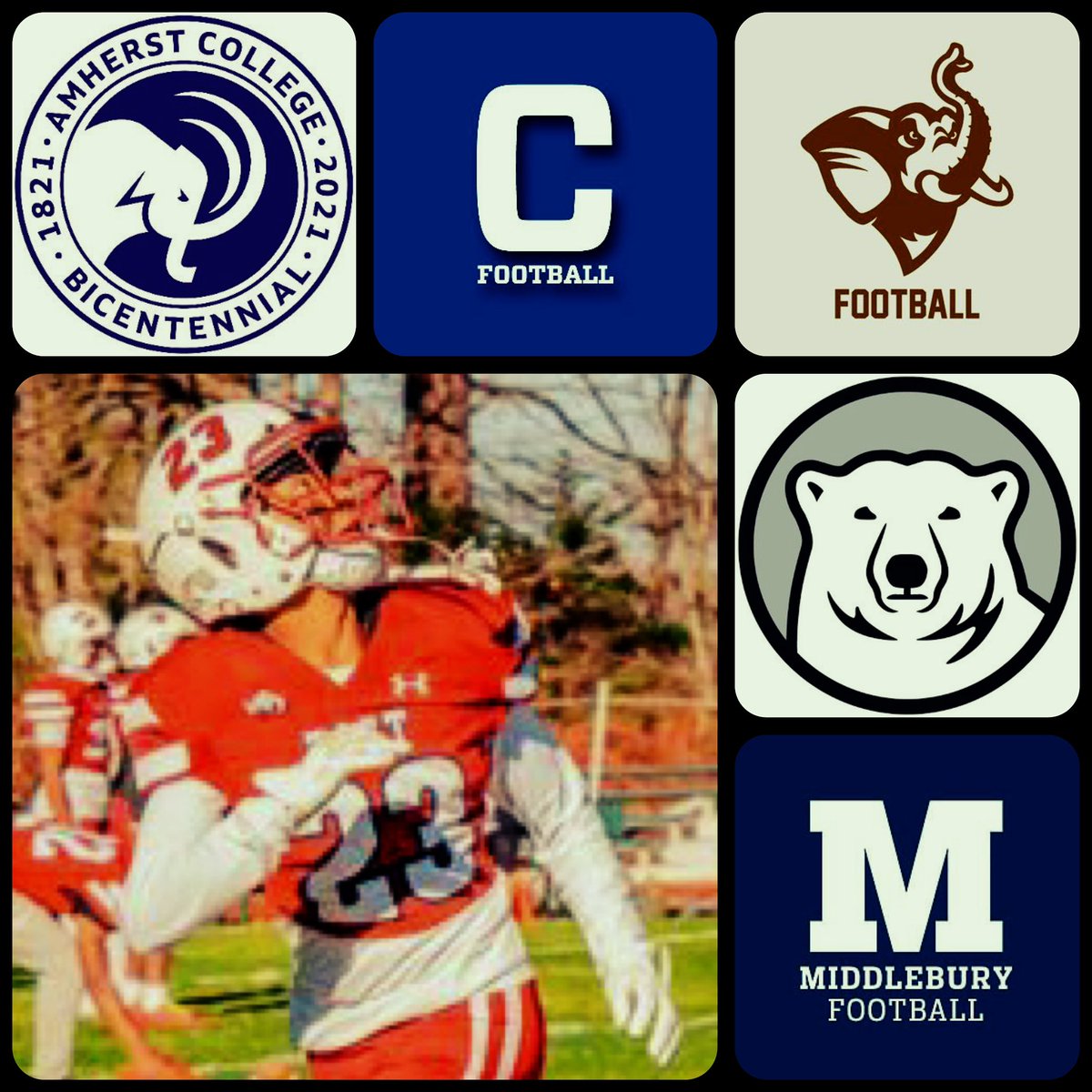 NE6FB_Recruits's tweet photo. ⭕️ F F E R E D🤝

@TaftFootballCT’s WR @Chrispangaro recently lands 5️⃣offers from the NESCAC:
• @BowdoinFB 
• @AmherstCollFB 
• @Colby_Football 
• @MiddFootball 
• @FootballTufts 

Congrats Chris‼️
#NEPSAC https://t.co/ypABucRHD8