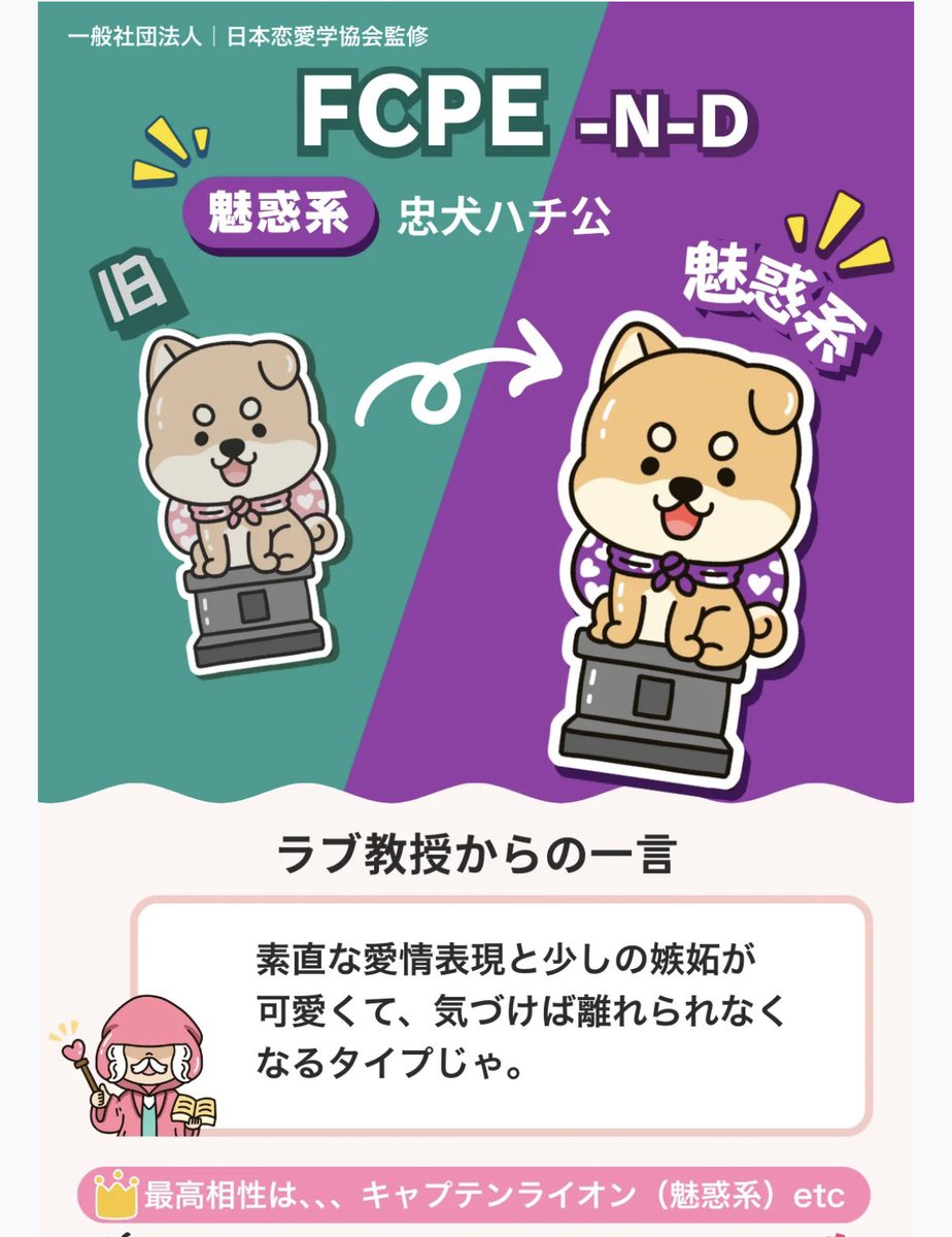 noo0390's tweet photo. ラブタイプ診断当てはまりすぎてびっくりした https://t.co/YP0FFnaLlW