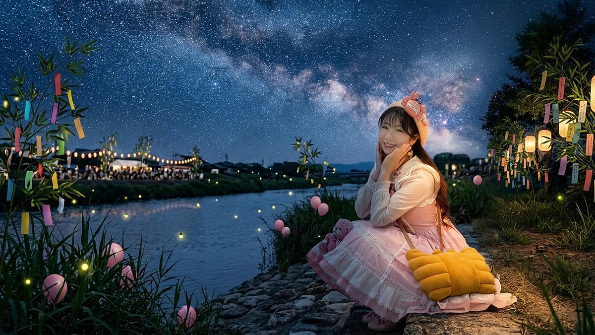 kanipan_mochi's tweet photo. 天の川見れるかな🎋✨

＃七夕 https://t.co/HecYyuOS94