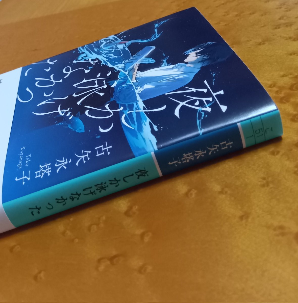 tokokoyanaga's tweet photo. 幻冬舎文庫『夜しか泳げなかった』7月9日ごろ発売です。2024年に刊行された単行本の文庫化、新しい帯で、解説は藤田香織さんにいただきました。文庫の背表紙の色、選ぶことに憧れがあったので、今回念願かなって嬉しかったです。 https://t.co/v6RJrPVyvn