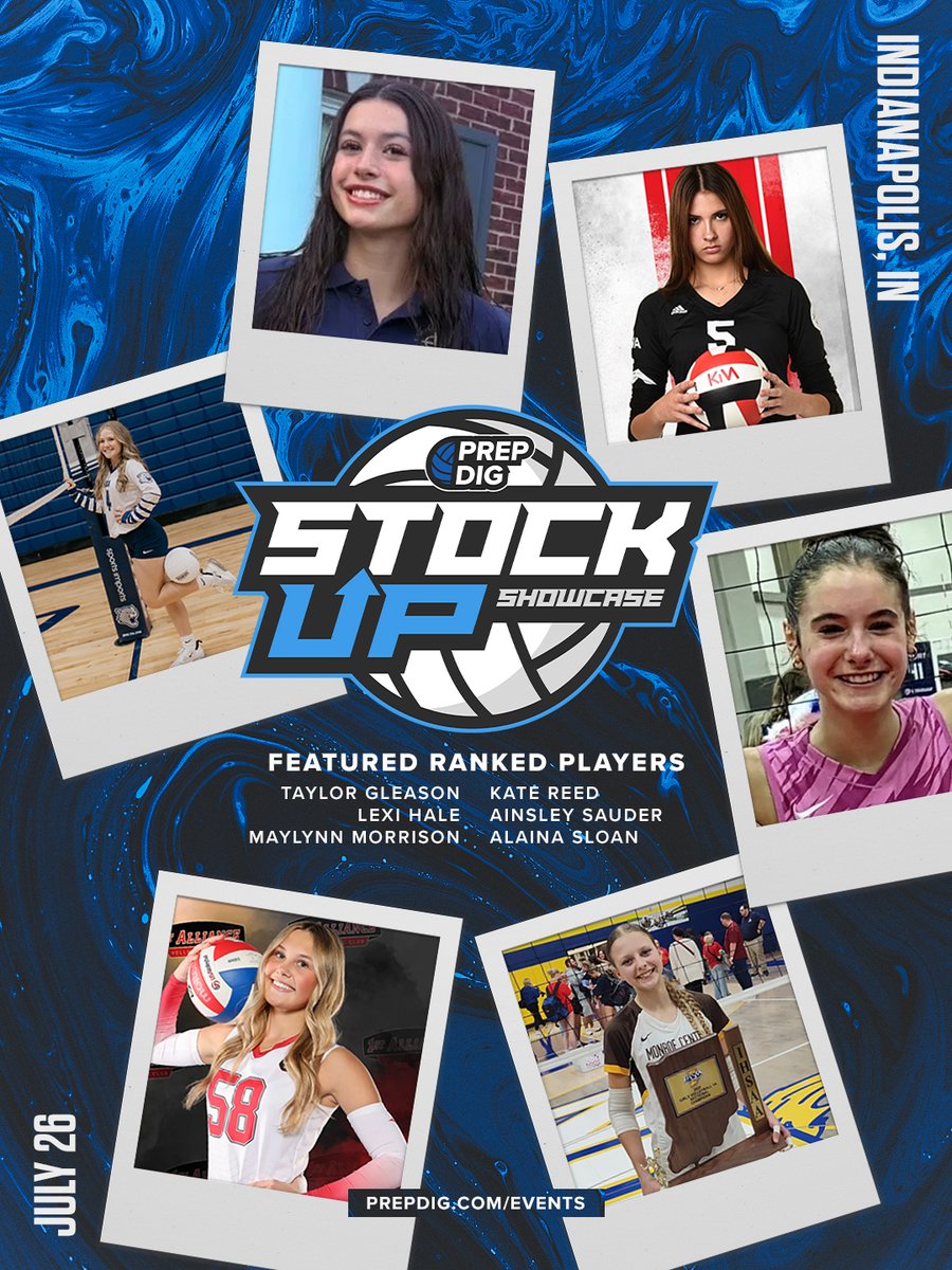 PrepDigIN's tweet photo. 🔥 Indiana, it’s your turn! The Stock Up Showcase lands in Indianapolis on June 26‼️

Join these ranked players!💥 @AlainaSloanVB 

📲 Use code SHOWCASE at checkout for $$$ off. 

🔗 https://t.co/mVgxYPessu https://t.co/ahsQ3jbPUu