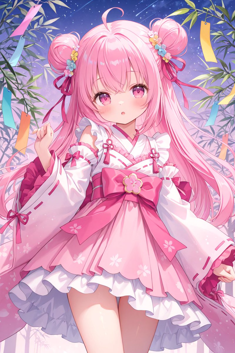 armor_bikini's tweet photo. #AIイラスト

soft_nai,
solo, Absurd Resolution, kawaii style, colorful pastel palette, low saturation:1.2,

Japanese tanabata,
1girl, ori-hime,

これだけでそれなりに生成されるのか〜
と思ったら、modelによりけりか。😅 https://t.co/aB1zN1vPE2