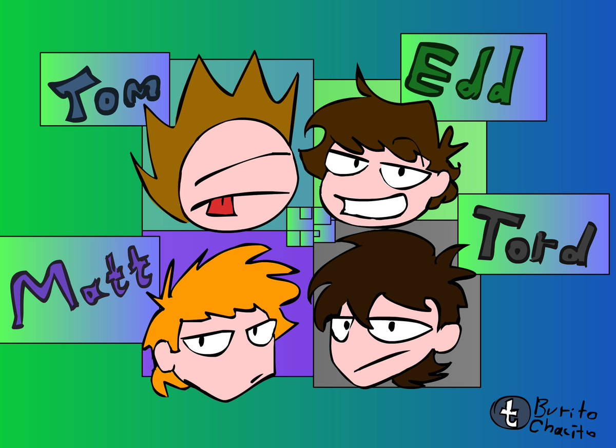 buritochacito's tweet photo. more or less my design of this gang in ew 2004 style #eddsworld #ew #edd #tom #matt #tord #gouldenera https://t.co/mQpCUE2j4k