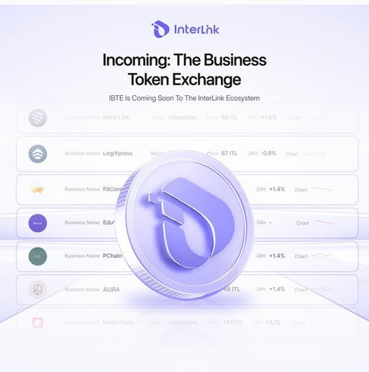 PKC189784's tweet photo. IBTE là sàn giao dịch token doanh nghiệp của InterLink, nơi các doanh nghiệp thật được token hóa, doanh thu thực tế giúp tăng thanh khoản và thúc đẩy nhu cầu sử dụng token $ITL. #interlink #itlg #itl https://t.co/4qG7ljpwYB