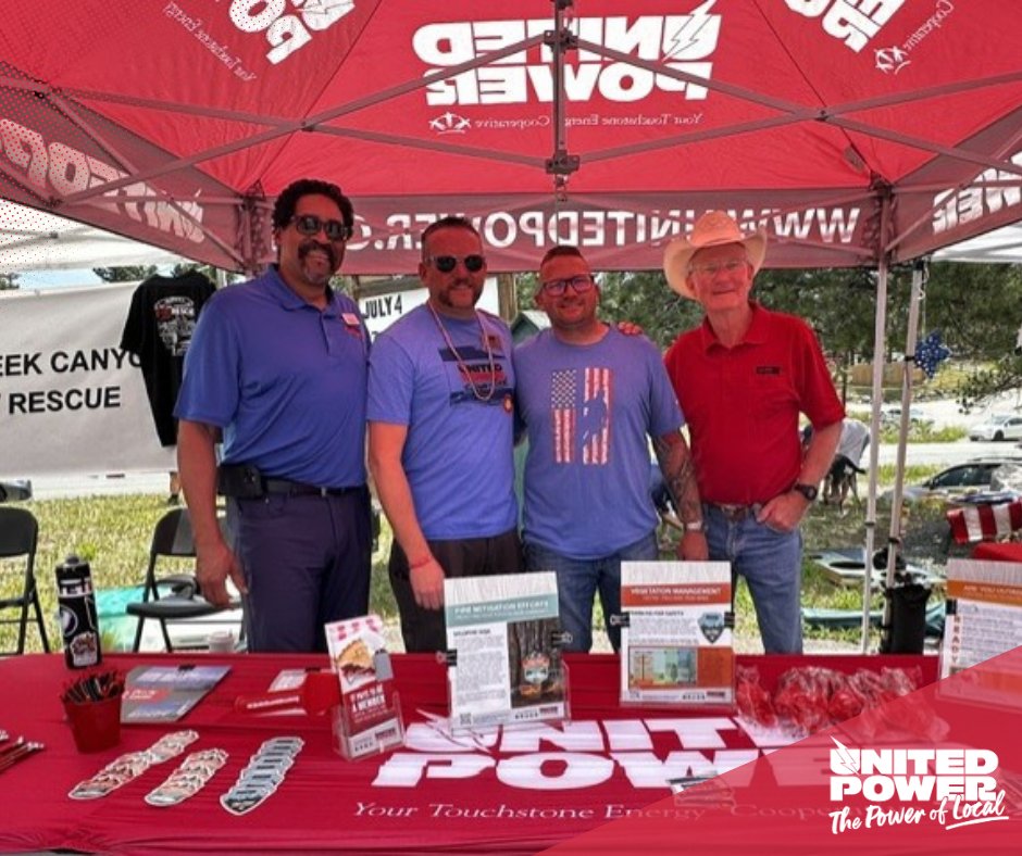 unitedpowercoop's tweet photo. We hope everyone enjoyed a fantastic 4th of July weekend! 🎆 Our team had a blast participating in the Firestone and Coal Creek Canyon celebrations. ⚡ Did you catch us there? Connecting with our members is always a highlight! https://t.co/Eo0yFwnKff