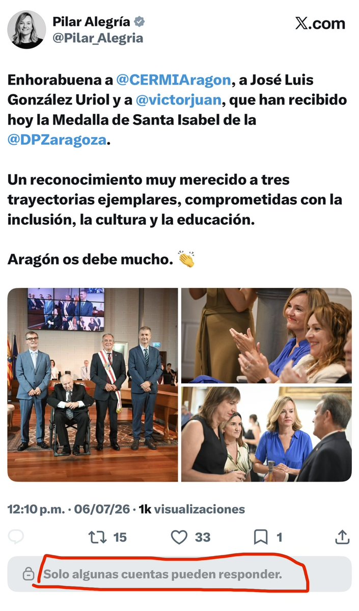 oscarcallejo's tweet photo. @Pilar_Alegria Fue usted portavoz, y no solo eso: lo fue del Gobierno de la "apertura" y de la "pluralidad". Pero resulta que no le gustan ni las preguntas ni las respuestas incómodas. Lo dicho: son progres a modo y de manual.

¡De la que se salvó Aragón! Y mire que enfrente tampoco tienen precisamente a la mejor clase política como adversarios, pero incluso así los superan por ser tan cortos.