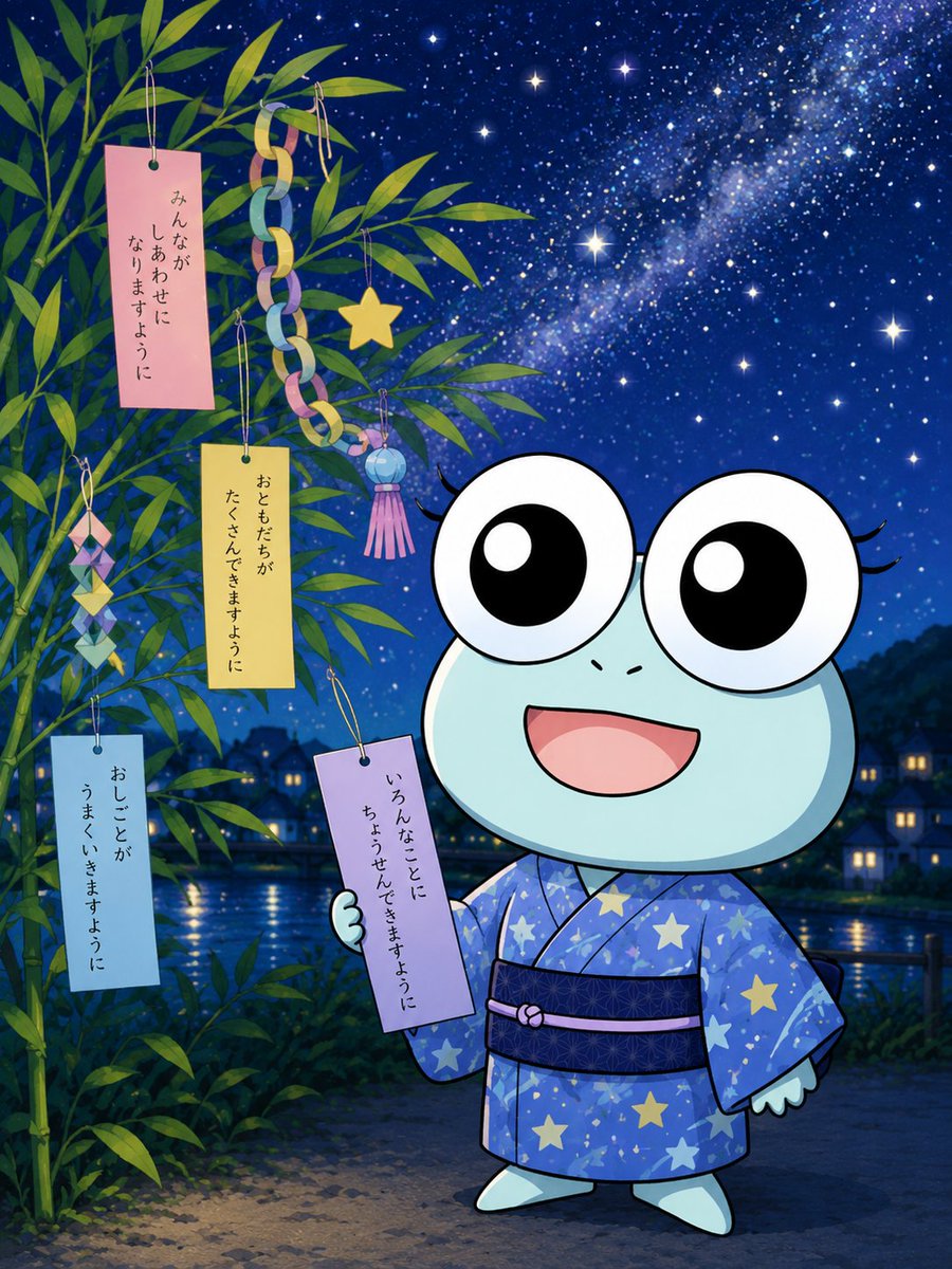 PlazaEye's tweet photo. 🎋今日は七夕✨

みんなの願い事は何なりか？🌟
コメントで教えてほしいのだぁ～！
アイアイは願い事が多すぎて決められないのだ😂

公式LINEに友だち登録すると、お得なクーポンをプレゼント🎁
ぜひコンタクトレンズを買いに来てほしいのだぁ～👓✨
https://t.co/H8Rh5NUtSf
#七夕の願い事 #願いごと https://t.co/h8gjd5zr3s