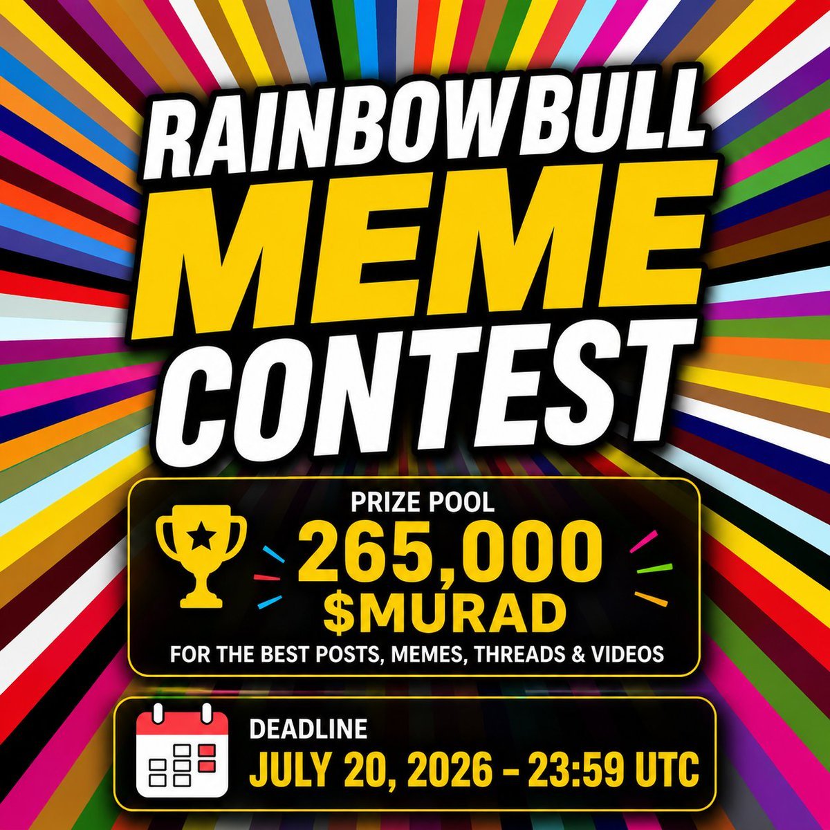 RainbowBullSol's tweet photo. 🚨 Reminder: The solana:GbpARMvdpDpavgLJXzTSgWAcSta2FeEYfjAZZ91upump Content Contest is still LIVE.

We're rewarding the best:

• Memes
• Posts
• Threads
• Videos
• Quotes

Tag us and use solana:GbpARMvdpDpavgLJXzTSgWAcSta2FeEYfjAZZ91upump 

The best creators will earn rewards. 🌈🐂