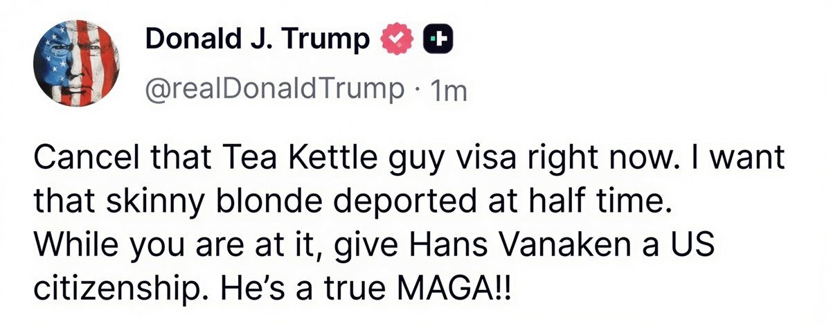 TrollFootball's tweet photo. 🚨 Donald Trump reacts at HT https://t.co/ey5tSeViYP