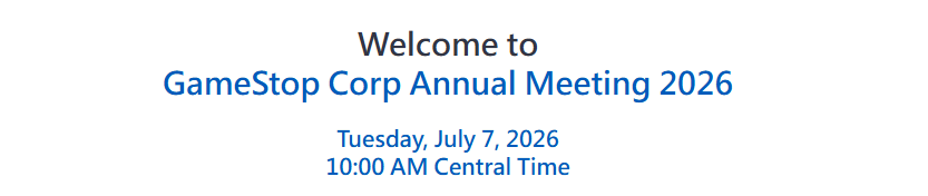 gmeorbust0's tweet photo. TOMORROW $GME Annual shareholder Meeting
- 11AM EST
- 8AM PST
https://t.co/Tm8eRsKOJZ https://t.co/tr2kwaF7MK