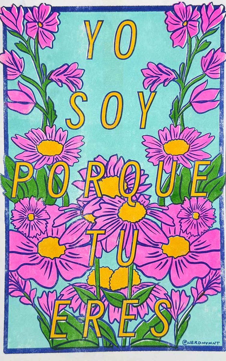 Justseeds's tweet photo. Beautiful new riso poster from @werdmvmnt ! A reminder that we are interconnected, and that the freedom and joy of others are intrinsically linked to our own. https://t.co/YCnzwkPyaM
