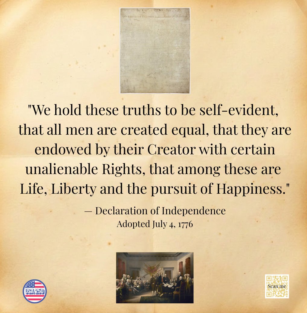 archandpillar's tweet photo. MINDSET MONDAY
250 years later, these words continue to inspire reflection on the principles that shaped our nation. 

If you've never read the Declaration of Independence, follow this link to do so: https://t.co/HggmEqN2Bi (1/2) https://t.co/tBeewEYYAD