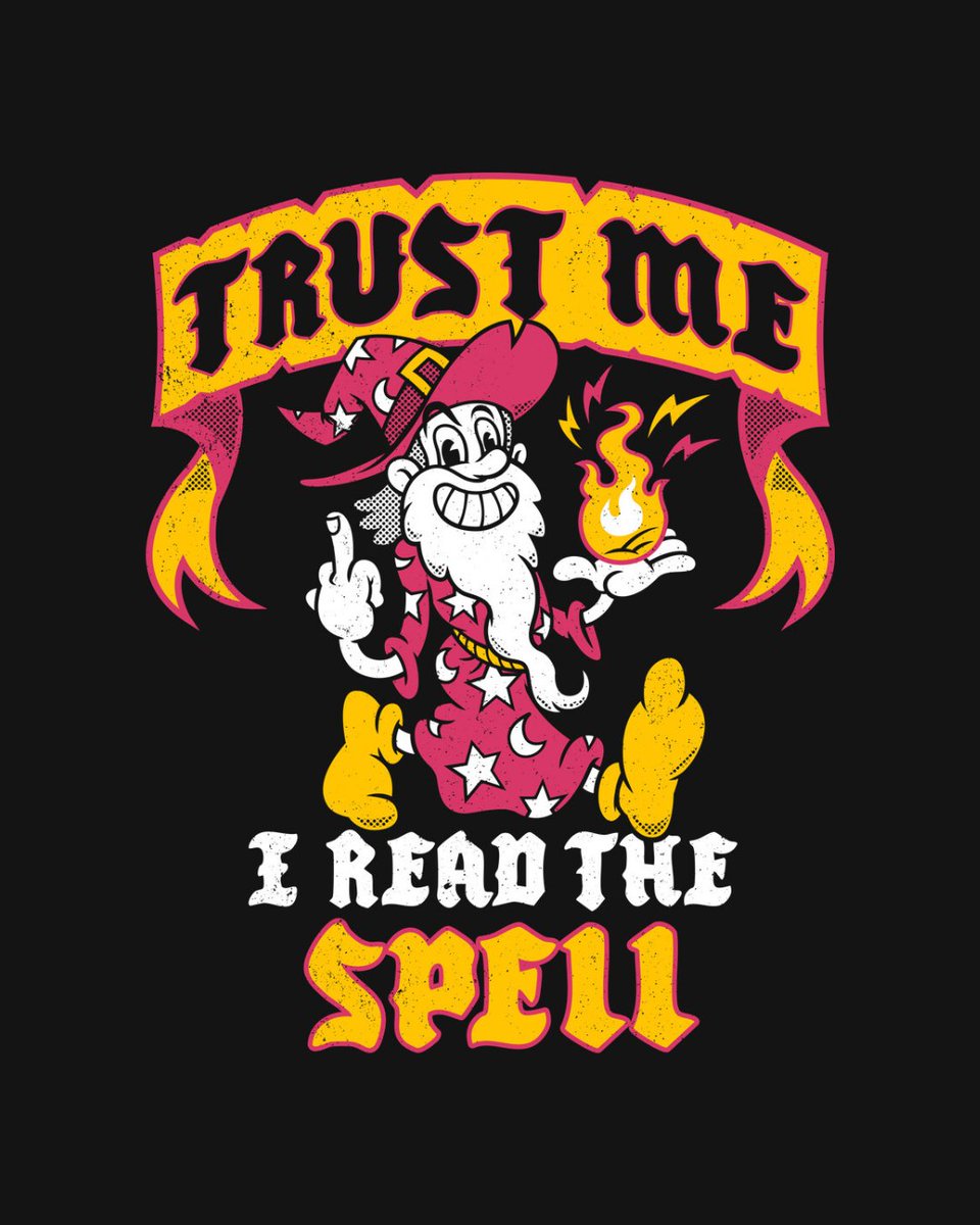 teefury's tweet photo. THE DAILY | “Trust Me I Read The Spell” by #Nemons starts at just $13 today only at #TeeFury! ⚡ 
https://t.co/PDh1WwgLOi

#tees #tshirt #teeoftheday #shirtoftheday #nerdstyle #teefury #dungeon #retrovintage #rpg #boardgame #roleplaying #dice #wizard #gaming https://t.co/oGWRZwgOl1