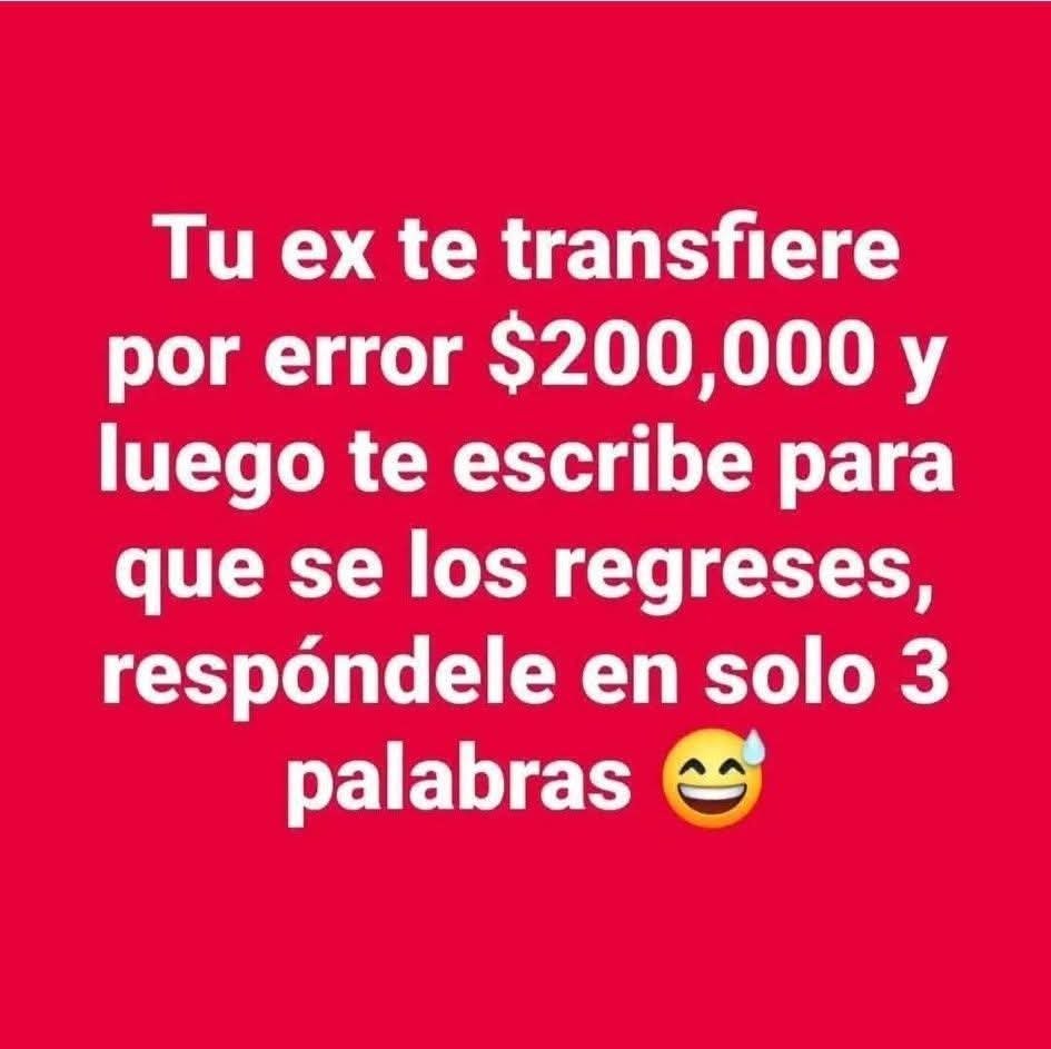 tatianaale33284's tweet photo. 😂 Imagina esto...
📲 "Hola, me equivoqué. ¿Me devuelves los $200.000?"
¿Tú qué responderías? 👀
Los comentarios prometen estar buenísimos. 😎👇
#Humor #ExNovio #Dinero https://t.co/k3aDz48w0h