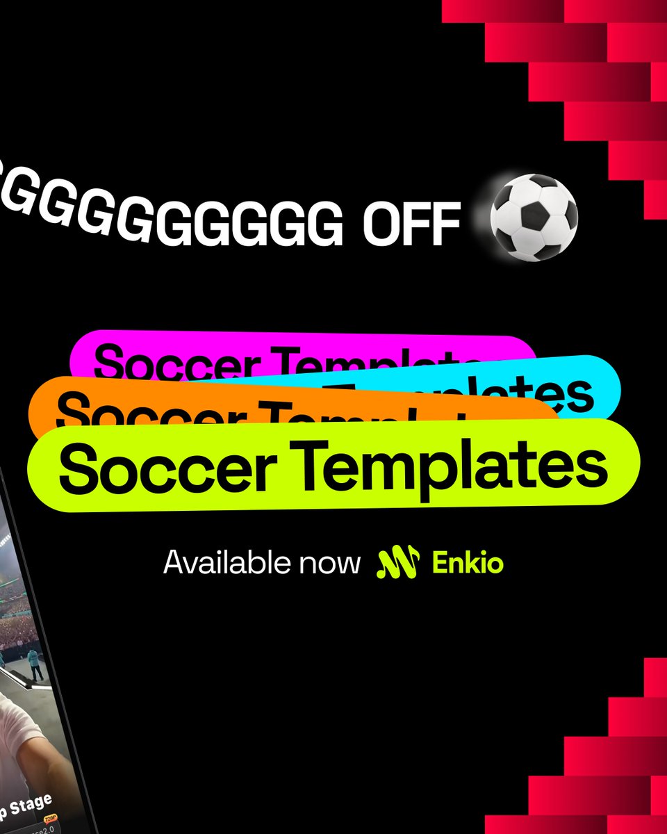 enkioapp's tweet photo. The wait is over – our Soccer Templates are here! ⚽

One photo is all you need to step into a stadium and live out your football music video dream.
Enkio makes it happen in seconds 🔥

👉Try now at https://t.co/Y7AaL7Iz4N

#Enkio #AIMusicVideo #Soccer #MusicCreator #Football https://t.co/sTyxecjQhq