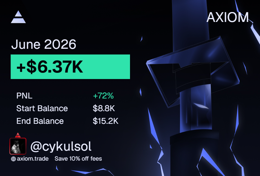 CykulSol's tweet photo. Well didnt 3x it but still decent month cant complain. Still searching for the all green month. July will be mine https://t.co/QrF2ztIMLH
