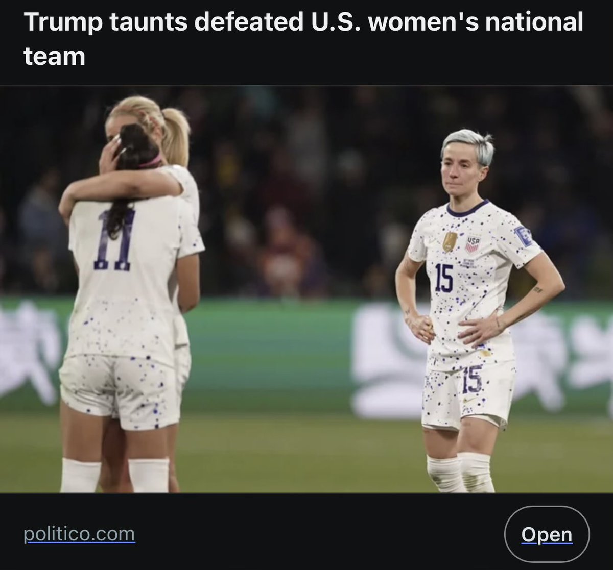 n4cerinc's tweet photo. Watching MAGA go all “if you don’t support Team USA you’re a traitor!” for USMNT is weird when they spent the last decade shitting on the USWNT. https://t.co/TEVmYx8H7Y