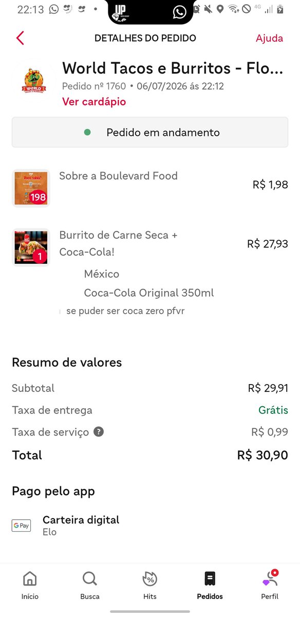 biabeatrizbibia's tweet photo. hoje eu dobrei o pedido mínimo e adicionei 198 avisos de 1 centavo, espero que não cuspam no meu burrito https://t.co/2zxKFkMH4t